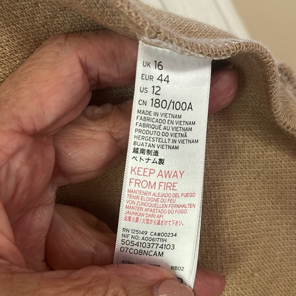 Like new TOPSHOP camel color light coat sz 12 - Picture 5 of 5